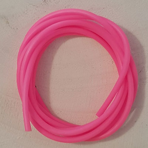 1 meter hul pvc-snor 2 mm rosa.