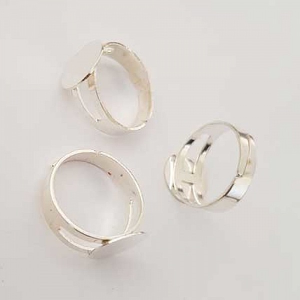 1 support bague ronde de 12 mm Argent N&deg;26