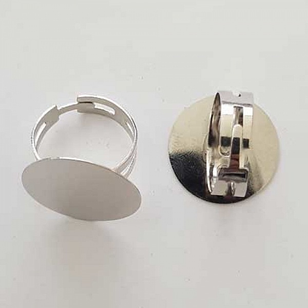 1 support bague ronde de 22 mm Argent N&deg;26