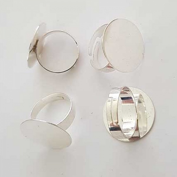 1 support bague ronde de 22 mm Argent N&deg;30