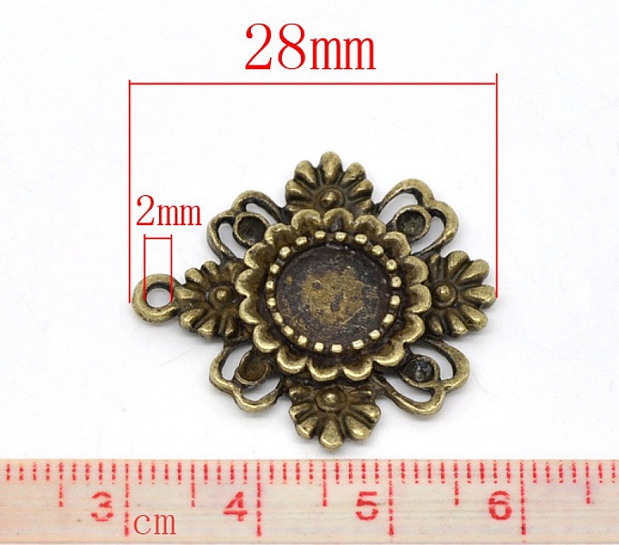 1 cabochonholder 08 mm N&deg;06 Bronse