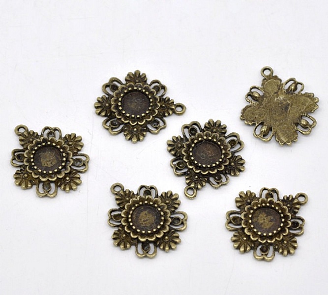 1 cabochonholder 08 mm N&deg;06 Bronse