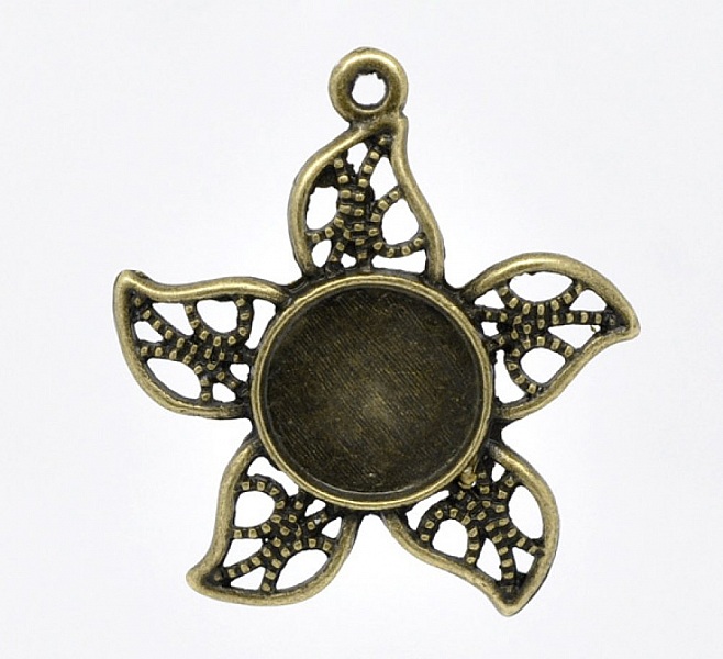 1 cabochonholder 12 mm N&deg;08 Bronse