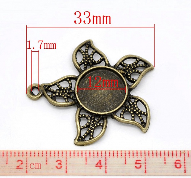 1 cabochonholder 12 mm N&deg;08 Bronse