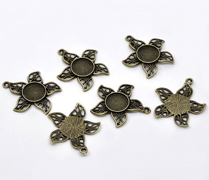 1 cabochonholder 12 mm N&deg;08 Bronse