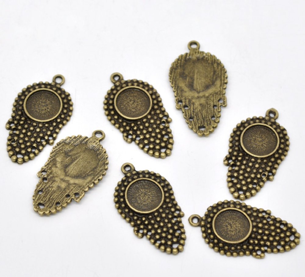 1 cabochonholder 12 mm N°09 Bronse