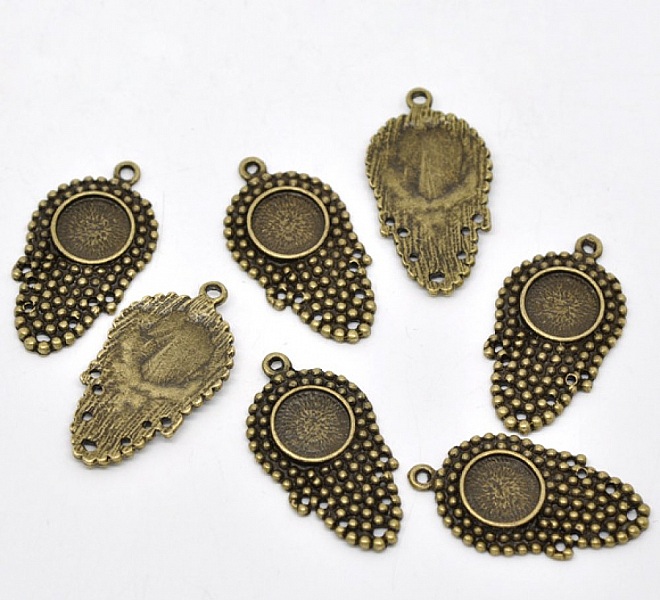 1 cabochonholder 12 mm N&deg;09 Bronse