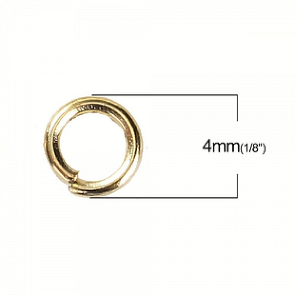 20 &aring;pne koblingsringer 04 mm gull