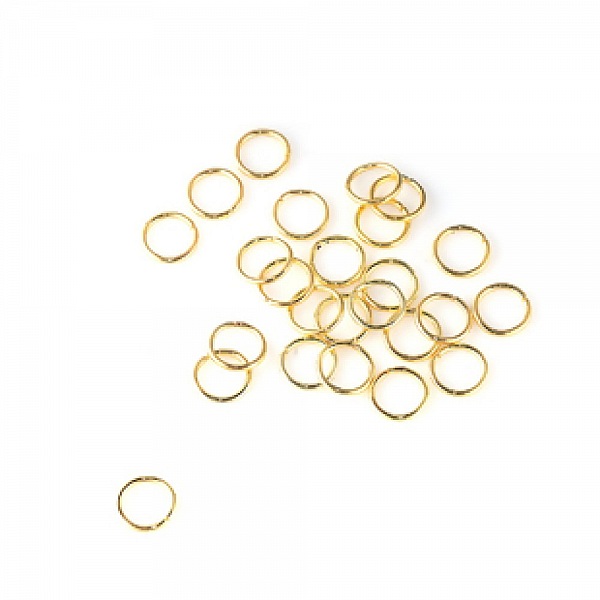 20 &aring;pne koblingsringer 07 mm gull