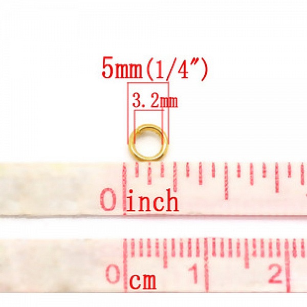 20 &aring;pne koblingsringer 05 mm gull