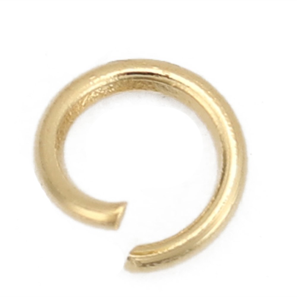 20 Åpne koblingsringer 04 mm Rustfritt stål gullbelagt