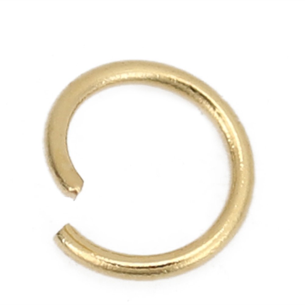 20 Åpne koblingsringer 05 mm Rustfritt stål gullbelagt