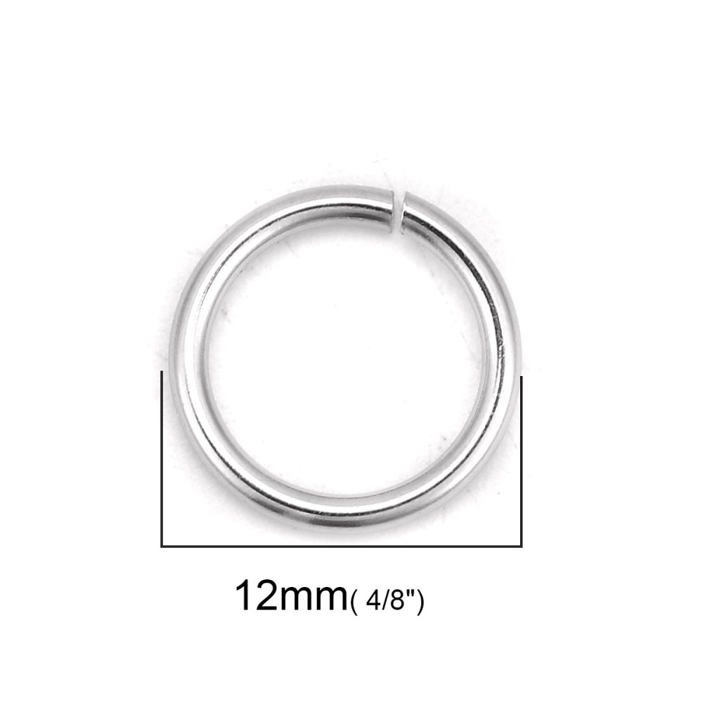 20 Åpne koblingsringer 12 mm rustfritt
