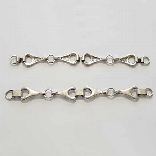 20 Cm De Chaine style Mors &agrave; Cheval en Zamak N&deg;01 Argent