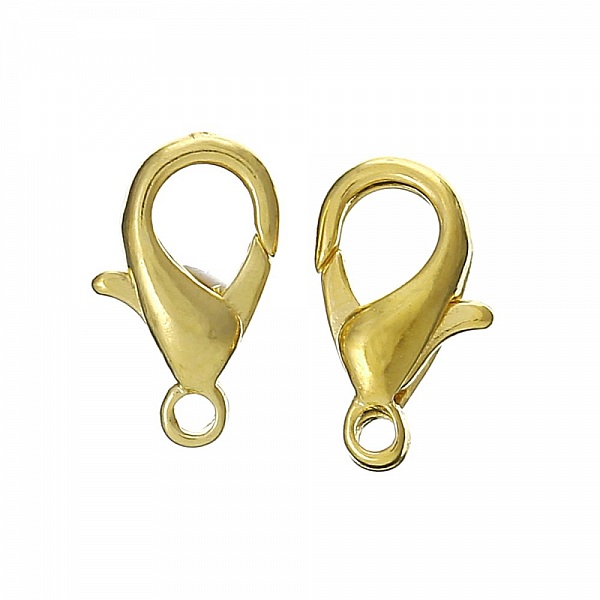 20 Karabinkroker 10 x 06 mm gullbelagt