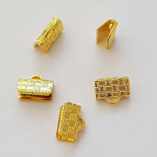 20 Fermoirs griffe 10 x 8mm Dor&eacute; N&deg;02