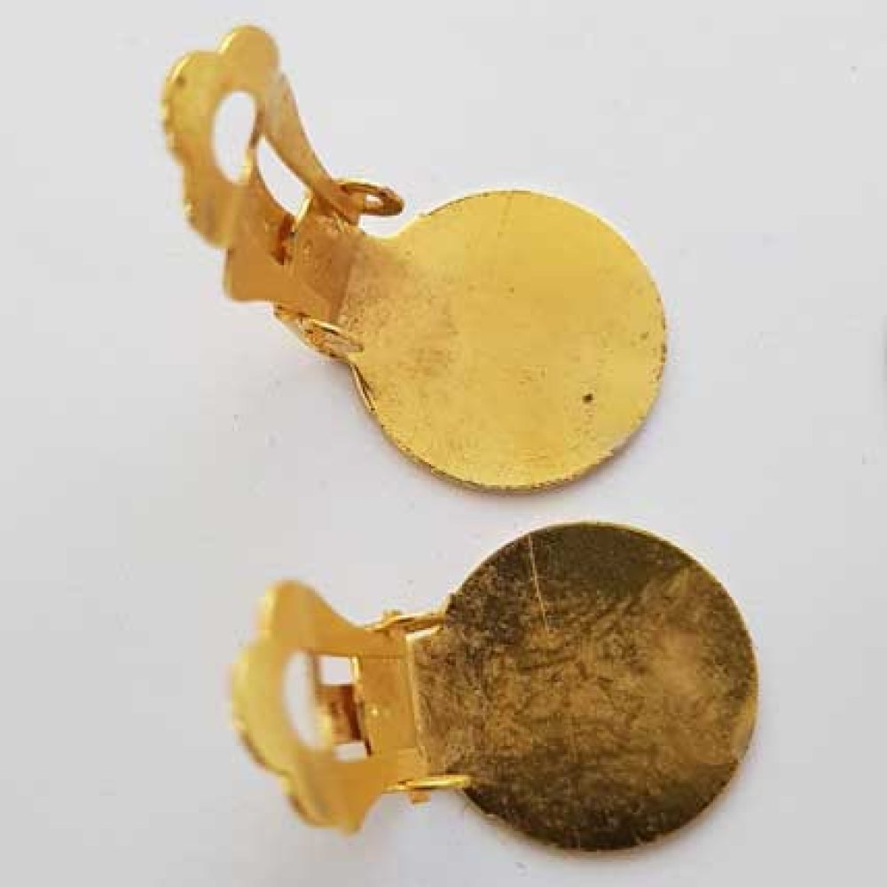 20 Øredobber Stativ Clips Plateau 15 mm Gull