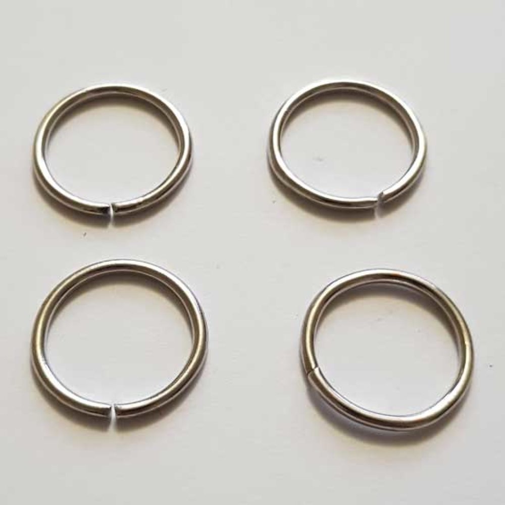 20 åpne skjøteringer 20 mm 02 sølvbelagt Silver Antique