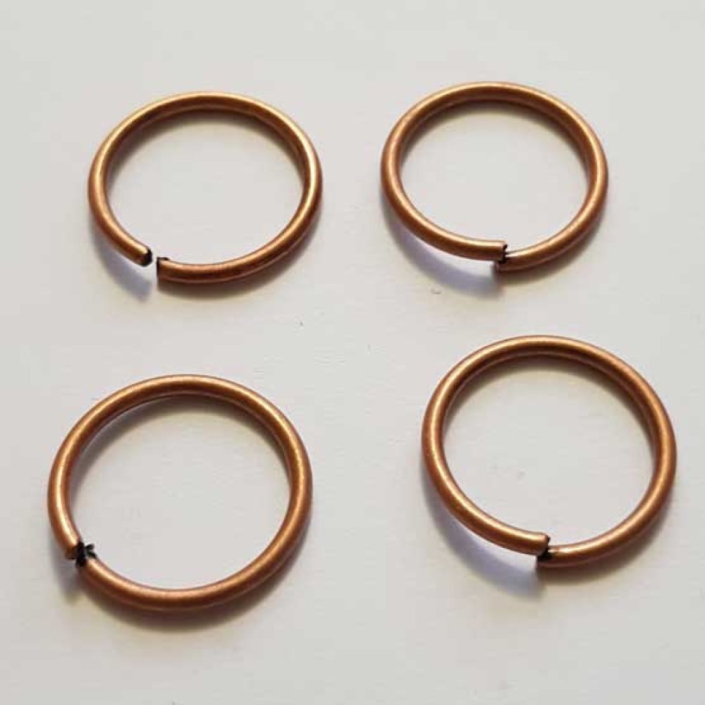 20 åpne skjøteringer 20 mm 02 forsølvet Kobber
