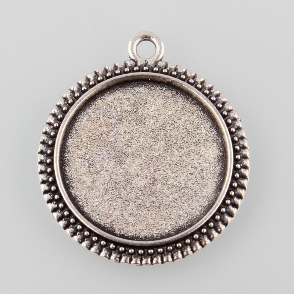 20 x 20mm sølv cabochon holdere, cabochon anheng 34AS