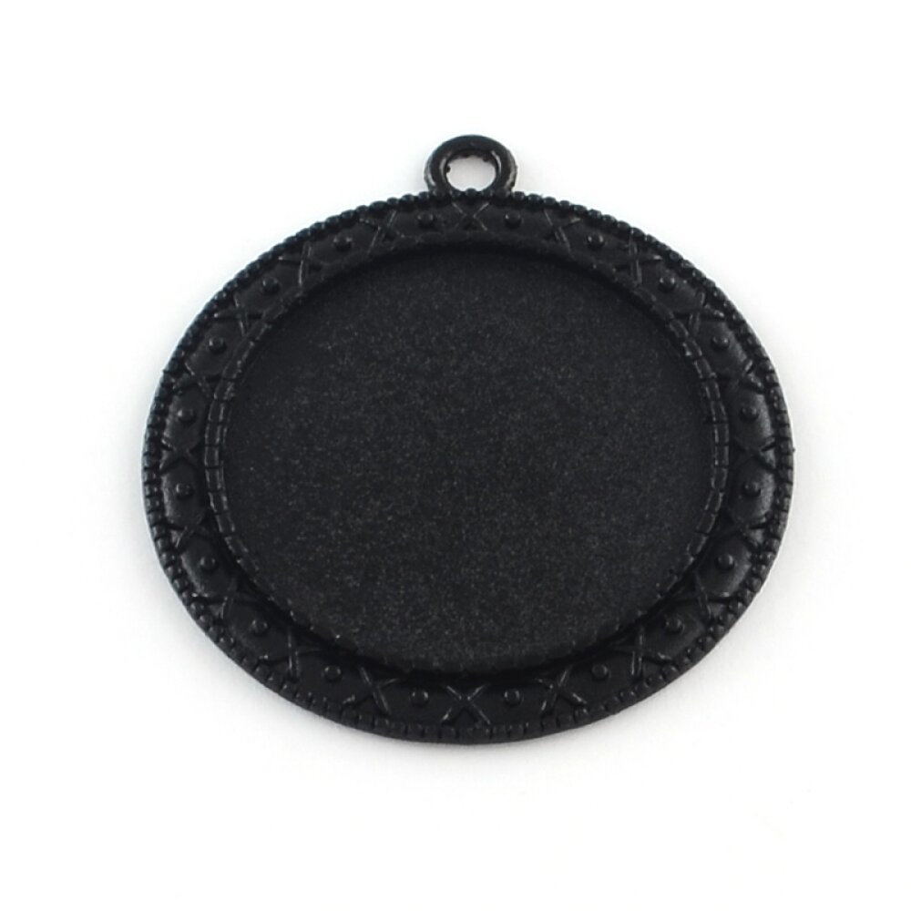 20 x 30mm sorte cabochonholdere, cabochon anheng 06NR