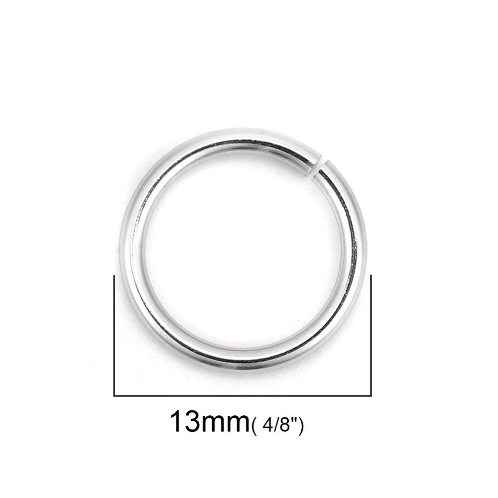 2 åpne koblingsringer 13 mm rustfritt