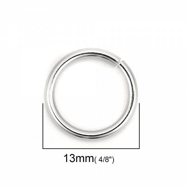 2 &aring;pne koblingsringer 13 mm rustfritt
