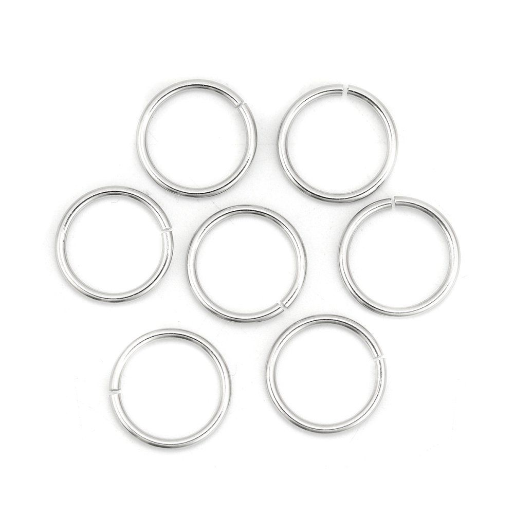 2 åpne koblingsringer 15 mm rustfritt