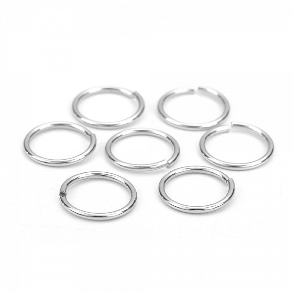 2 &aring;pne koblingsringer 15 mm rustfritt