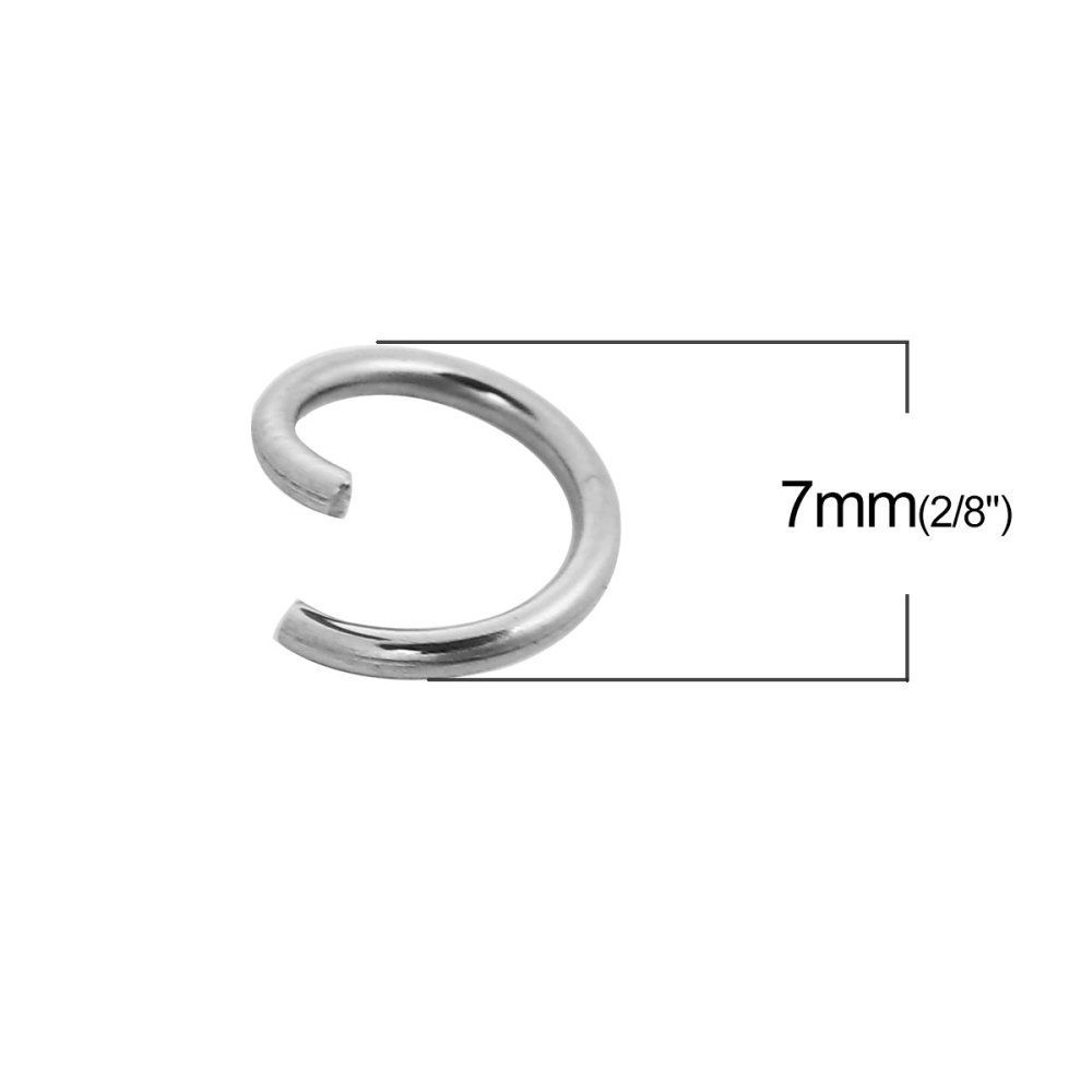 2 åpne koblingsringer 07 mm rustfritt