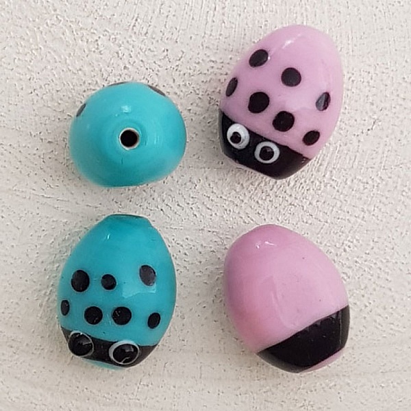 2 ovale perler 16/13 mm N&deg;04