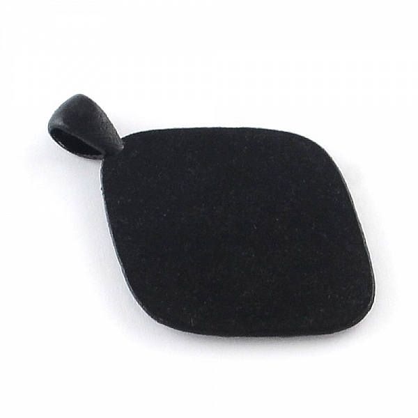 2 x 25 X 18 mm Svart cabochonholdere, cabochon anheng 304-20