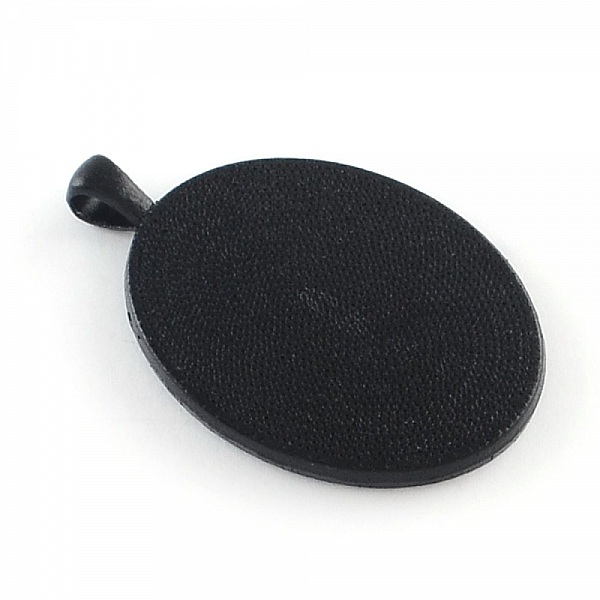 2 x 30 X 40 mm Svart cabochonholdere, cabochon anheng 304-17