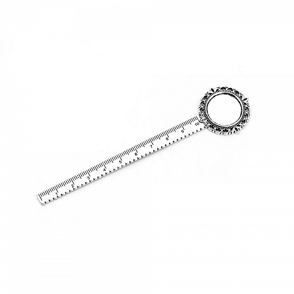 3 bokmerker linjal cabochon 20 mm N&deg;01 Aged Silver