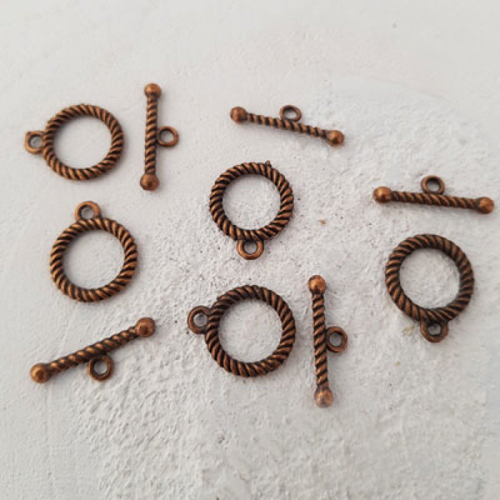 5 vippelåser rundt mønster Bronse N°04