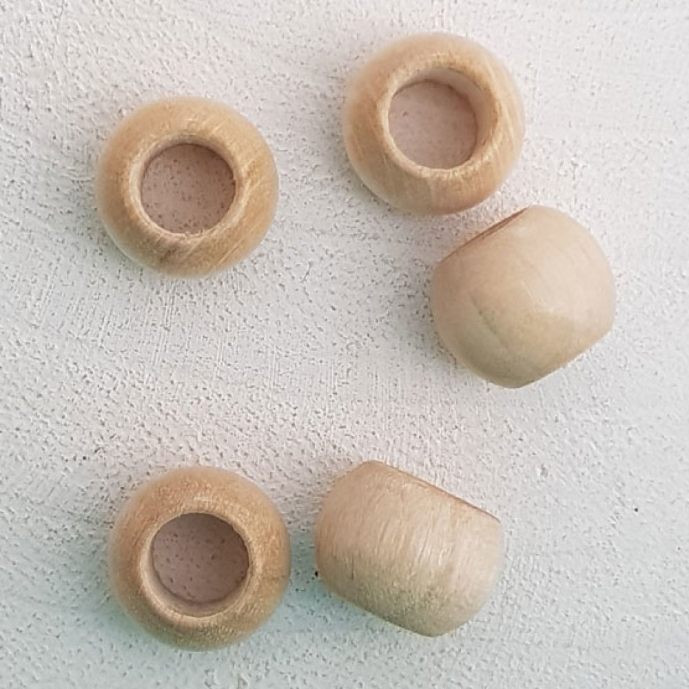 5 Treperler Rund 14/11 mm Beige