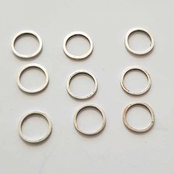 Anneau Ferm&eacute; Connecteur 10 mm Argent N&deg;01