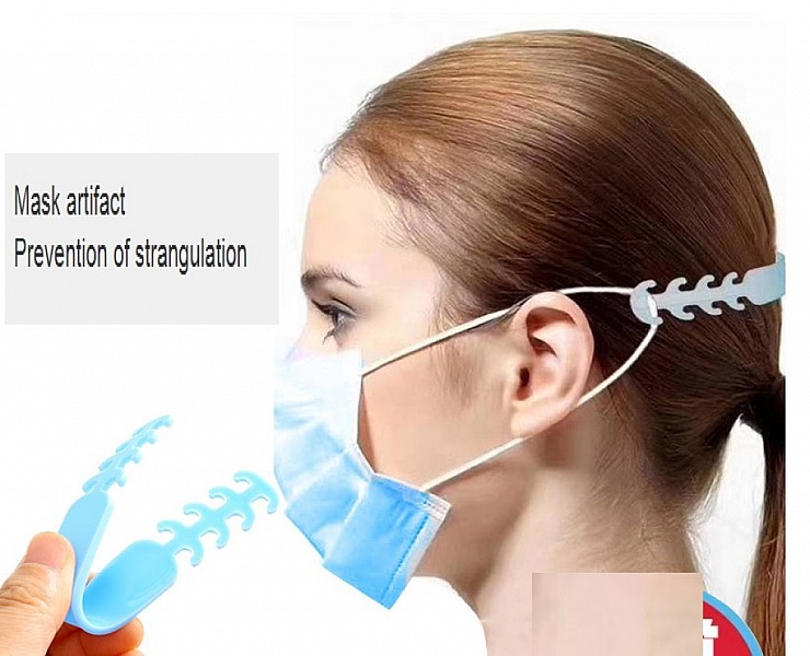 Elastisk stropp Justerbar &oslash;rebeskytter, motstandsdyktig mot &oslash;resmerter Gul