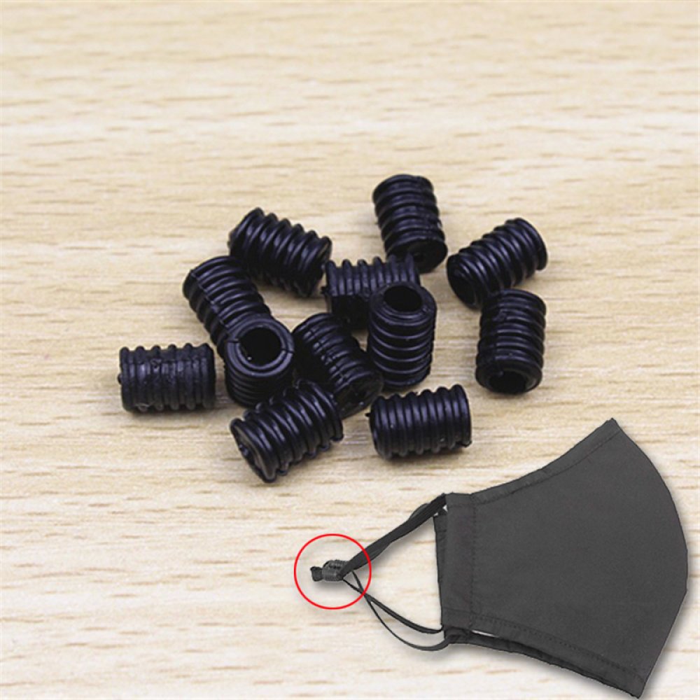 Elastisk bindesløyfe for justerbart masketau Hvit x 100 stykker