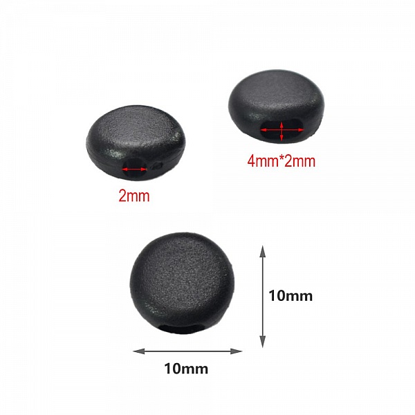 Elastisk festesl&oslash;yfe Svart gummistein N&deg;02 x 100 stk.