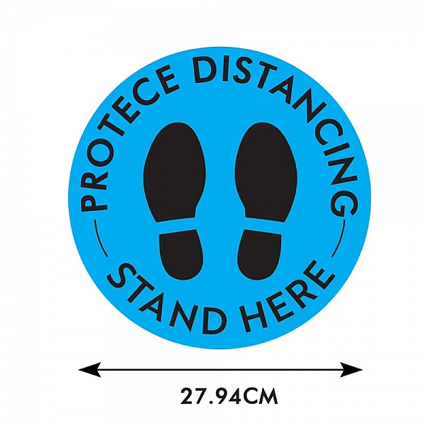 Gulvklistremerker for sosial distansering Svart og bl&aring;tt