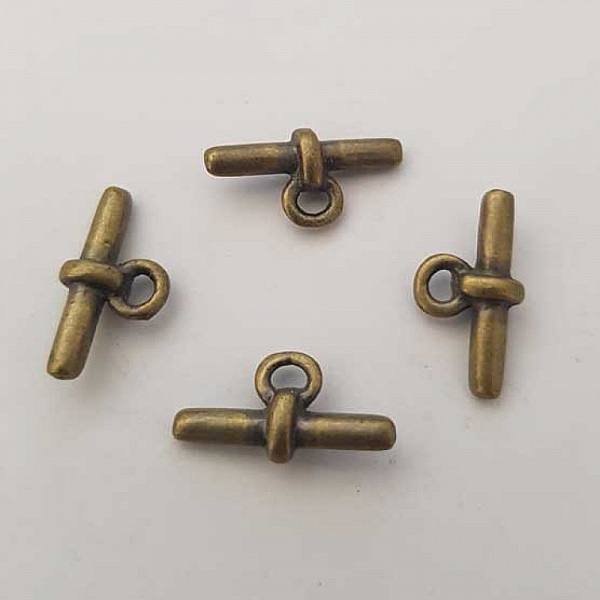 Stangstang for s&oslash;lv metallspenne nr. 19 Bronse