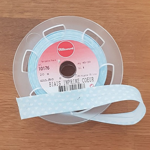 Bias Fancy hjerte alt tekstil 1 Meter krage 01