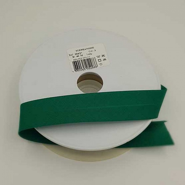 All tekstil ensfarget forspenning 1 Meter hals 3 M&oslash;rkegr&oslash;nn