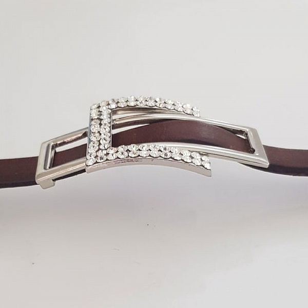 Boucle de ceinture Argent N&deg;19 Strass