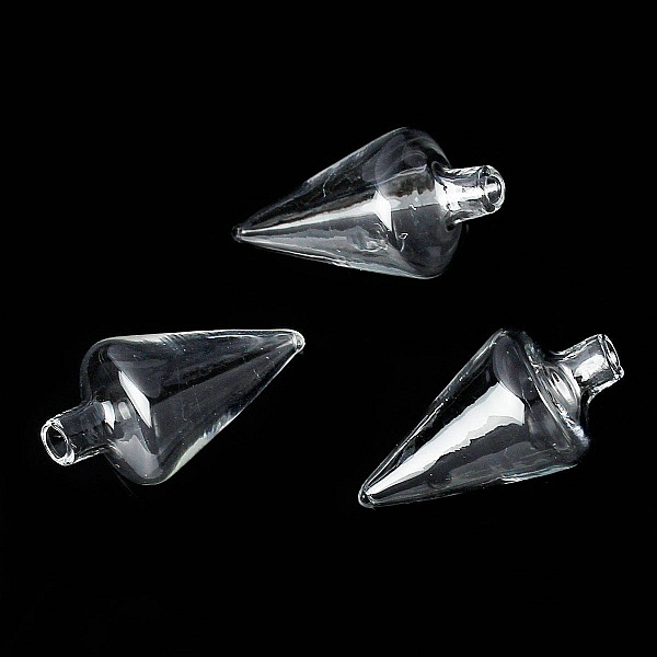 Glasskuler kjegle 02 av 37mm 5 stykker