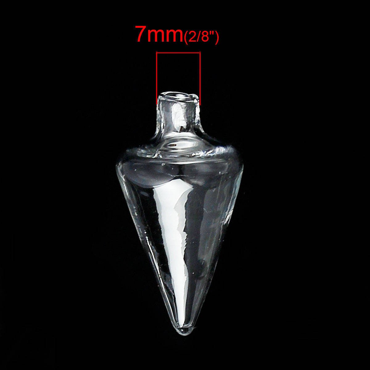 Glasskuler kjegle 02 av 37mm 5 stykker