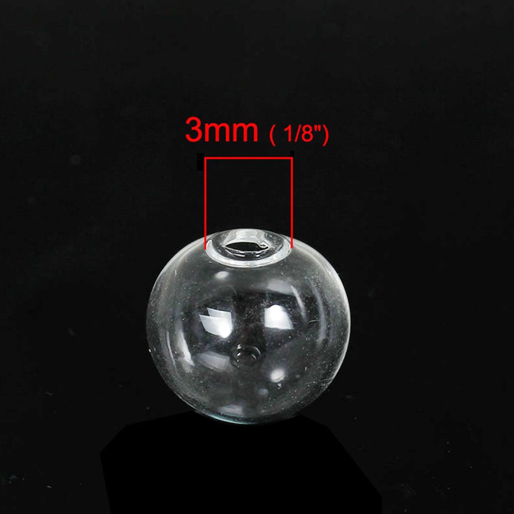 Glasskuler runde 10mm 20 stykker å fylle