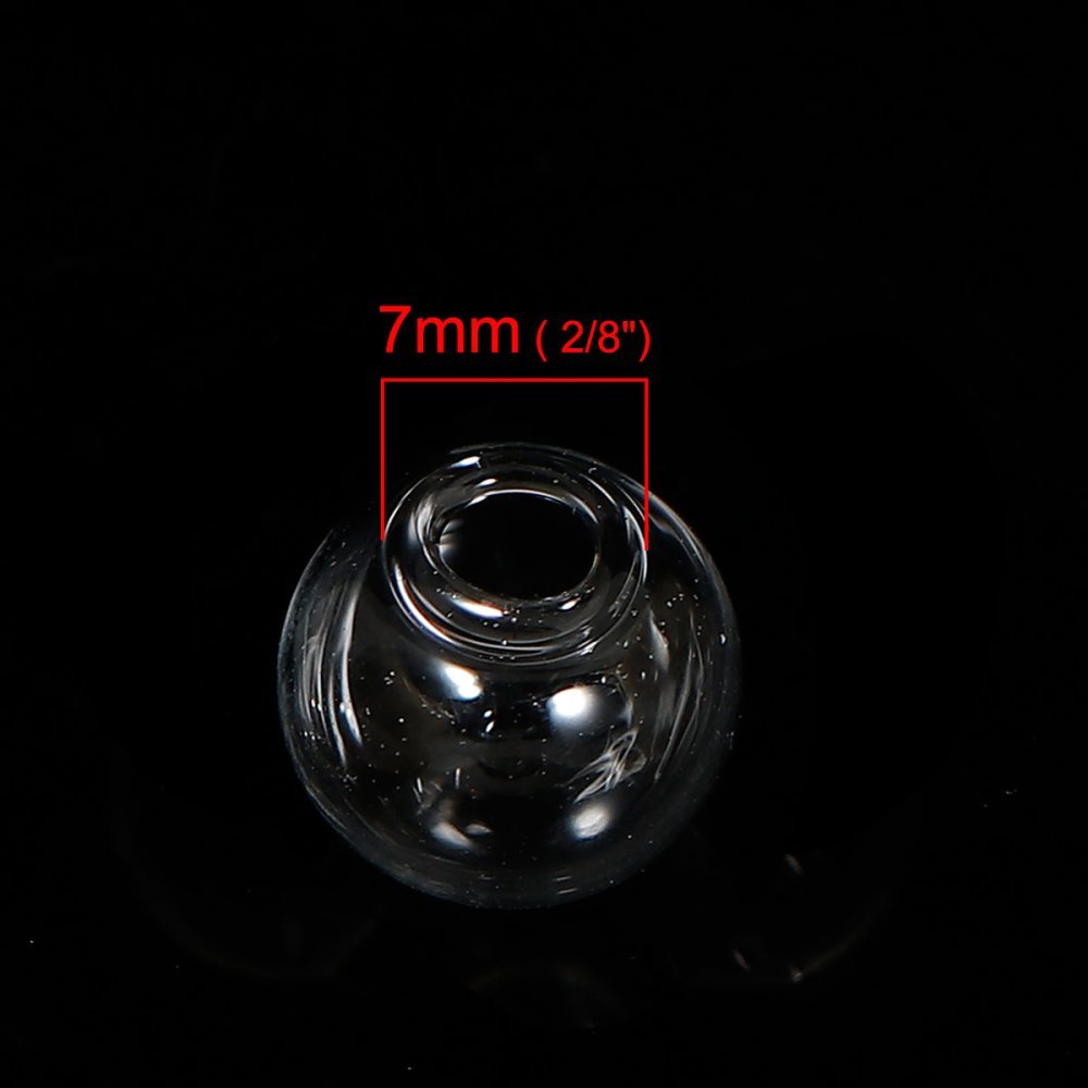 Glasskuler runde 12mm 20 stykker å fylle