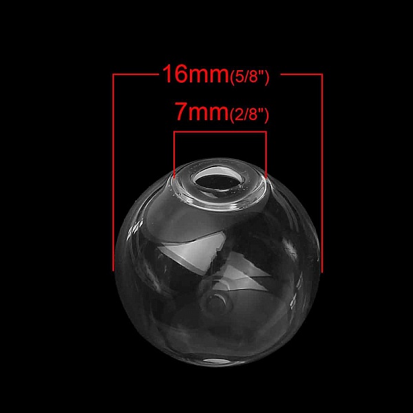 Glasskuler runde 16mm 20 stykker &aring; fylle